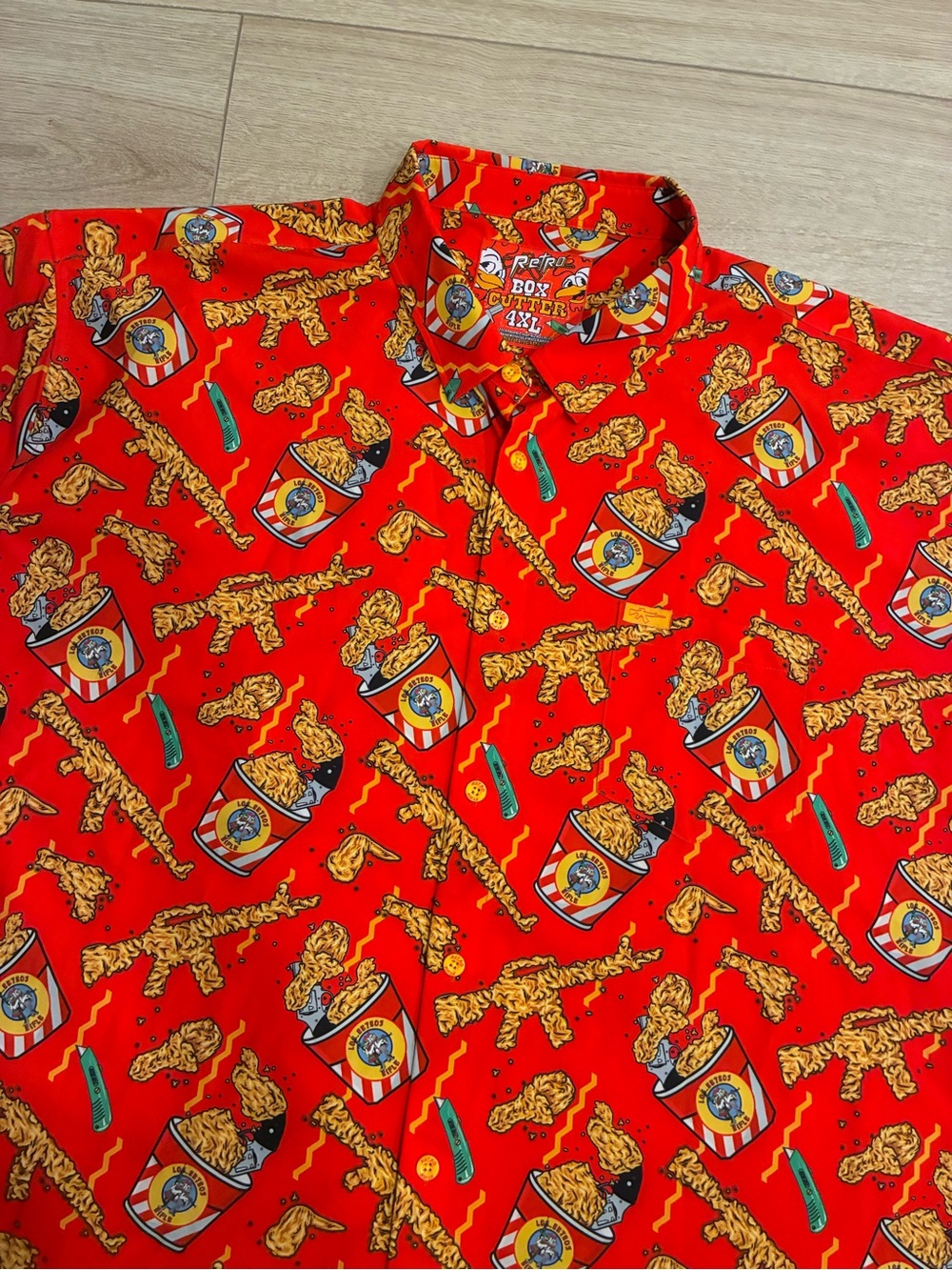 Retro Rifle Men’s Box Cutter Button Down Shirt Performance AOP Size 4XL